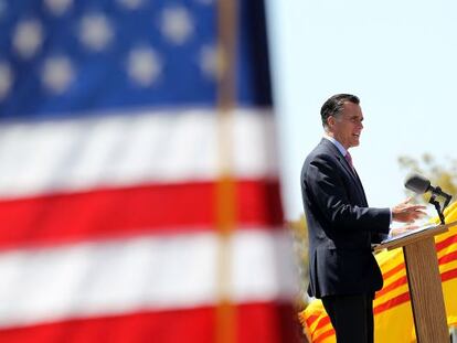 Mitt Romney durante un mitin en California, el lunes. 