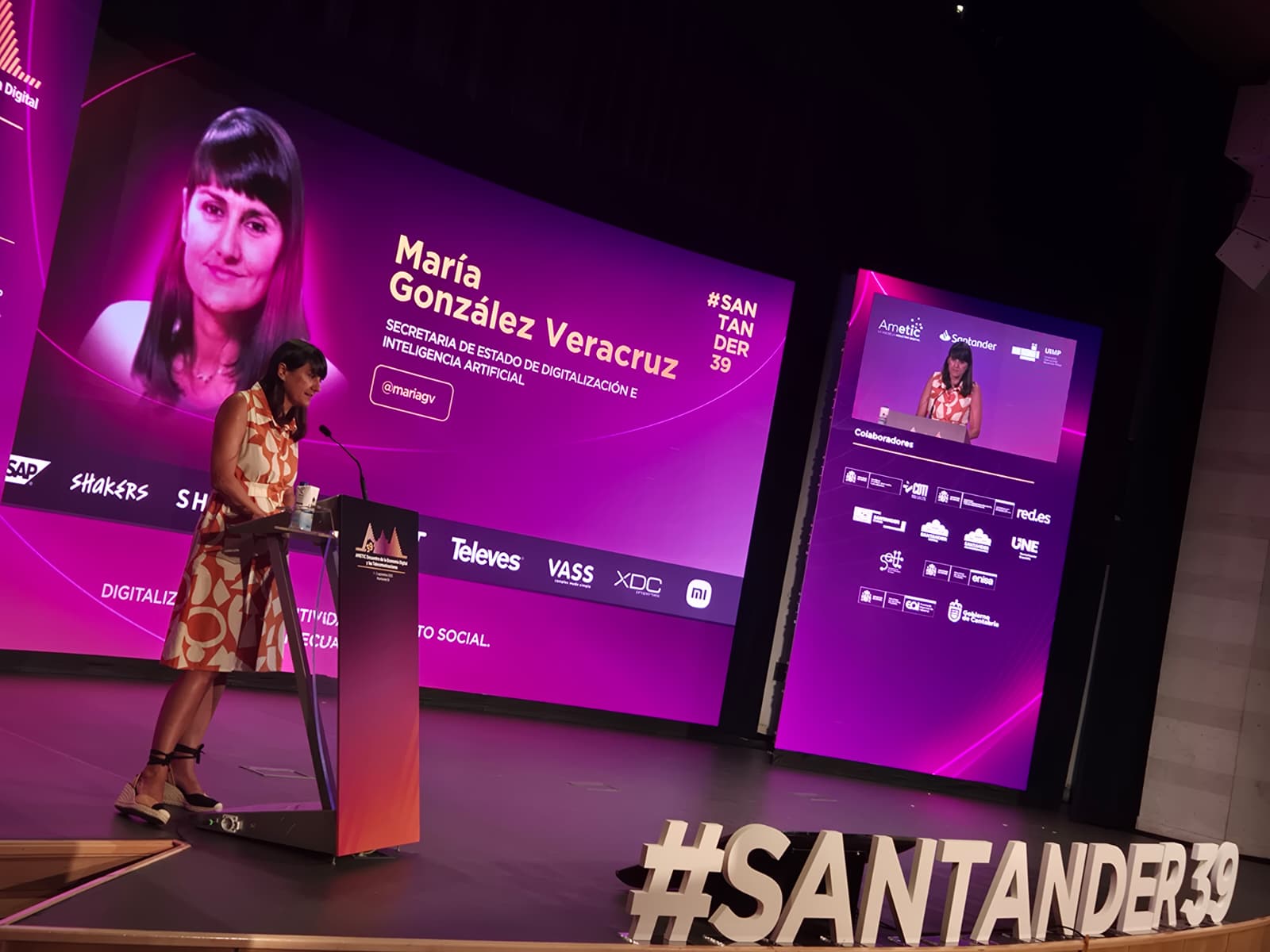 María González Veracruz, en la inauguración de 39º Encuentro de la Economía Digital y las Telecomunicaciones de Ametic, en Santander.