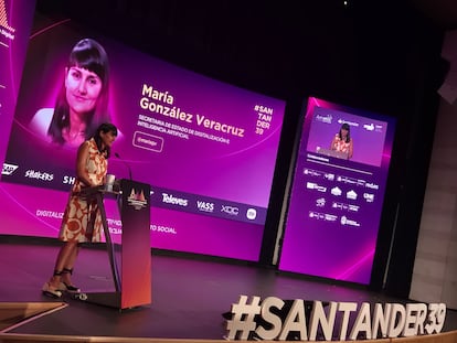 María González Veracruz, en la inauguración de 39º Encuentro de la Economía Digital y las Telecomunicaciones de Ametic, en Santander.
