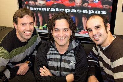 Julià Albornà, Lluís Camell y Pere Sallent.