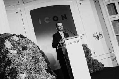 El director de ICON, Daniel García, durante su discurso previo a la entrega de los premios.