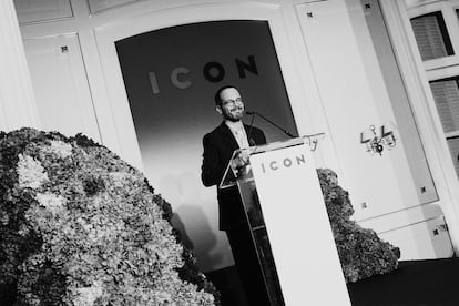 El director de ICON, Daniel García, durante su discurso previo a la entrega de los premios.