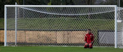 Casillas durante el entrenamiento