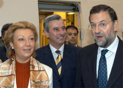 Rajoy, hoy en Zaragoza junto a Luisa Fernanda Rudi.