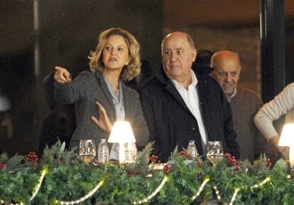 Amancio Ortega y su mujer Flora.