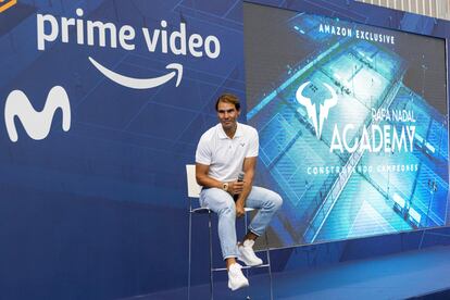 Rafa Nadal durante la presentación de su serie documental este miércoles.