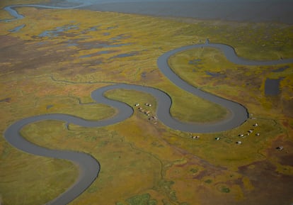 Un río glacial en Cook Inlet, Alaska.