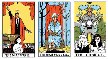 Un tarot con los personajes de 'Twin Peaks'.