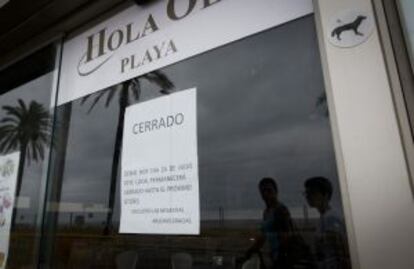 Uno de los restaurantes afectados por las obras de paseo marítimo.