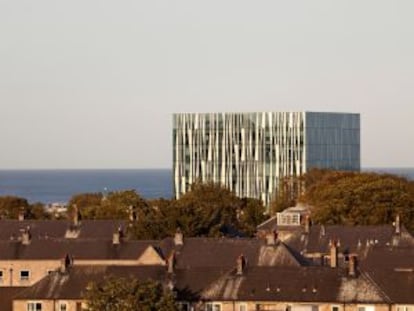 El edificio de la biblioteca de la universidad de la ciudad escocesa de Aberdeen, obra del estudio Schmidt Hammer Lassen.