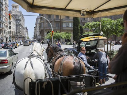 La calessa, aquest dijous, a Via Laietana