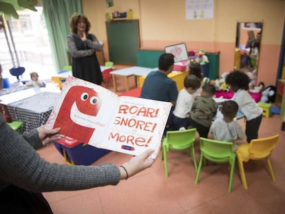 Alumnos de una de las escuelas infantiles que participa en el estudio. 