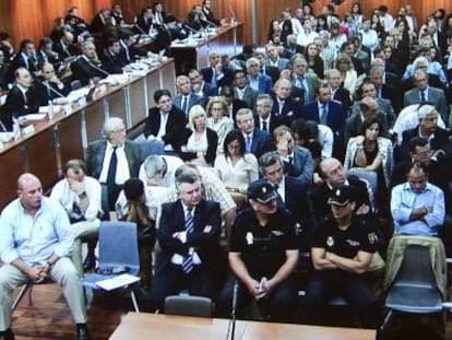 Vista de la sala durante una sesi&oacute;n del juicio sobre el &#039;caso Malaya&#039;.