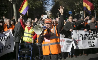 Manifestación de jubilados y pensionistas en Barcelona en diciembre de 2018.