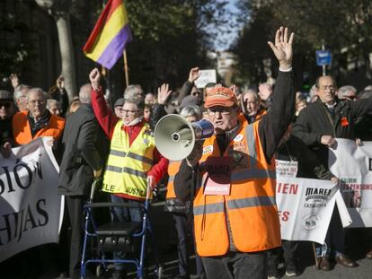 Manifestación de jubilados y pensionistas en Barcelona en diciembre de 2018.