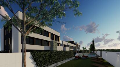 Promoción industrializada en Boadilla del Monte.