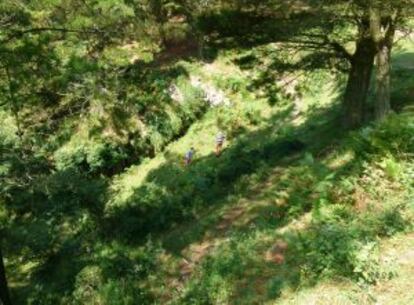 La ladera donde se situaba la antigua mina.