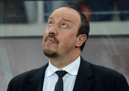 Benítez, durante el partido ante el Steaua