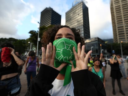 Una manifestación feminista en Caracas, el pasado diciembre.