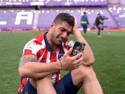 Luis Suárez, del Atletico de Madrid al final del partido contra el Valladolid