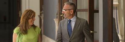 La consejera de la Presidencia, Susana Díaz, y el portavoz del Gobierno. Miguel Ángel Vázquez.