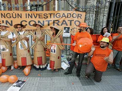 Protesta de investigadores