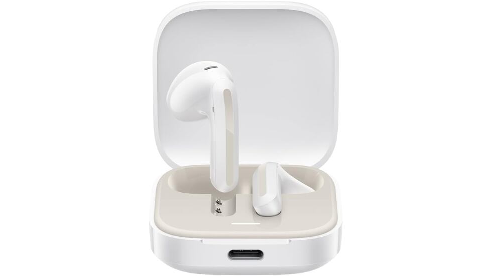 Vista de los auriculares inalámbricos Redmi Buds 6 Active.