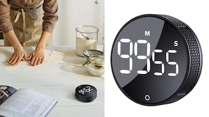 Este modelo de reloj de cocina, de la firma Avinia, tiene un tamaño mini y un peso mínimo inferior a 100 gramos.