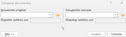 Función comparar documentos en Word