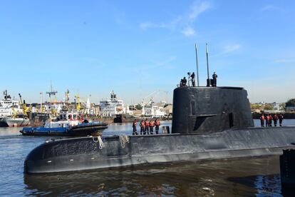 Imagen de 2014 facilitada por la marina argentina del submarino ARA San Juan en Buenos Aires. 