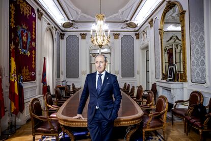 Eugenio Ribón, decano del Colegio de Abogados de Madrid, antes de la entrevista del pasado viernes.