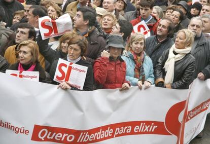 Manifestación de Galicia Bilingüe en 2009
