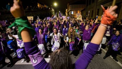 Manifestación del 8-M en Santiago de Compostela.