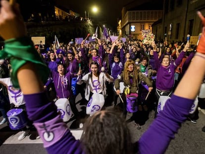 Manifestación del 8-M en Santiago de Compostela.