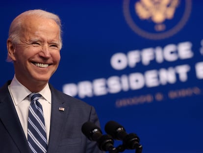 Joe Biden, presidente electo de EE UU, en un evento en Wilmington.