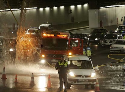 Cascada en el túnel de la M-30