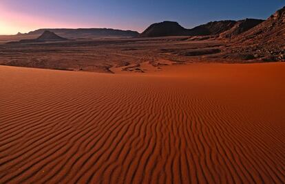 Uno de los paisajes que se puede ver en el desierto Líbico.