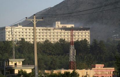 El Hotel Intercontinental de Kabul tras el ataque