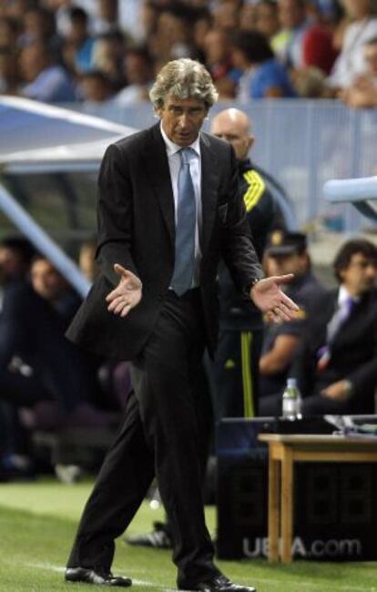 Pellegrini, durante el partido ante el Zenit