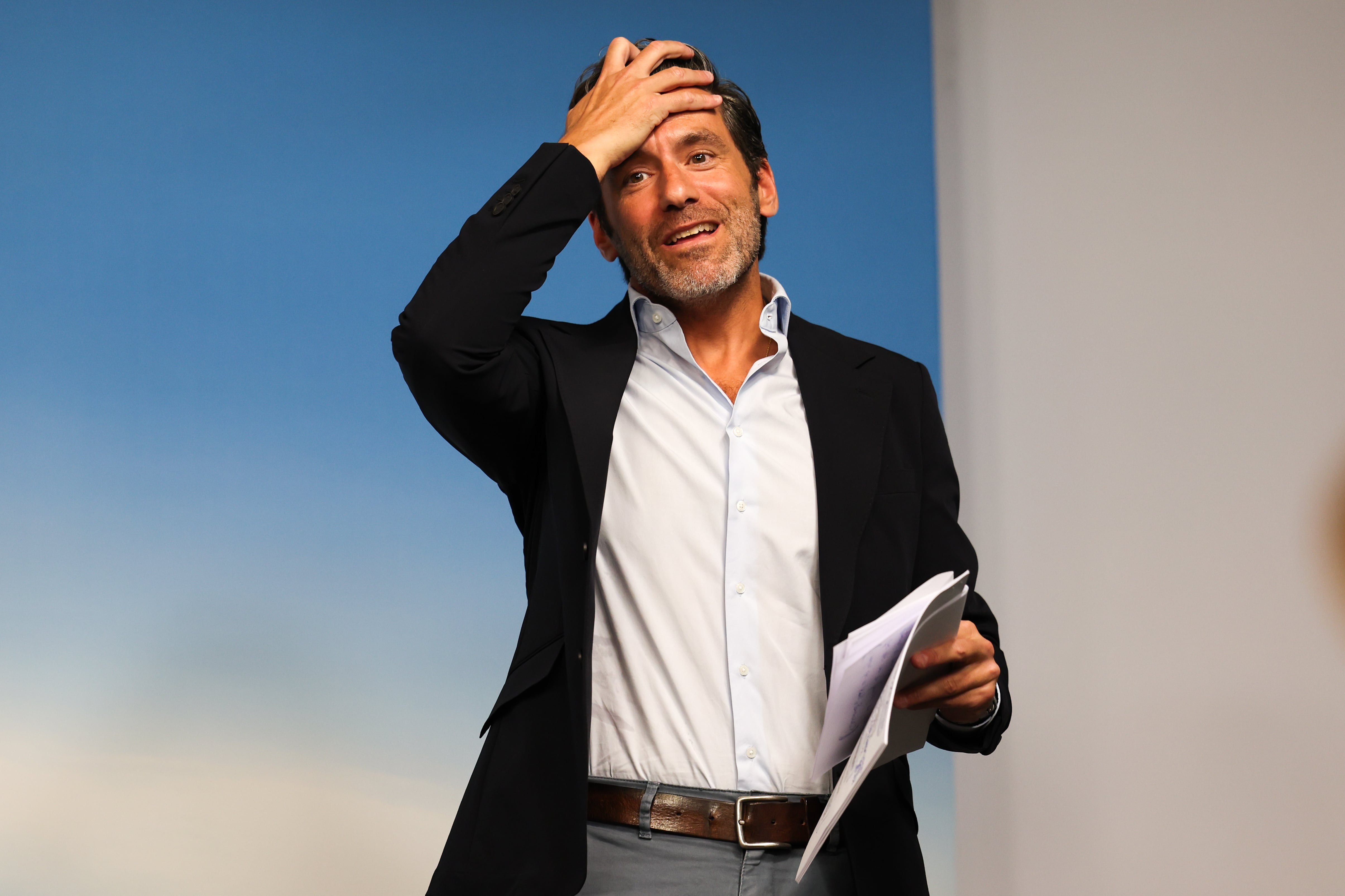 Borja Sémper comparece en rueda de prensa en la sede del Partido Popular en Madrid, el 24 de agosto de 2026.
