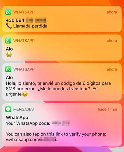 Mensajes peligrosos de WhatsApp.