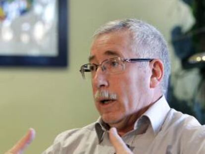 El secretario general de CCOO, Ignacio Fernández Toxo, en una entrevista con EFE.