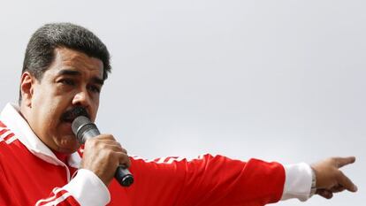 Venezuelan President Nicolás Maduro at a rally on December 15.