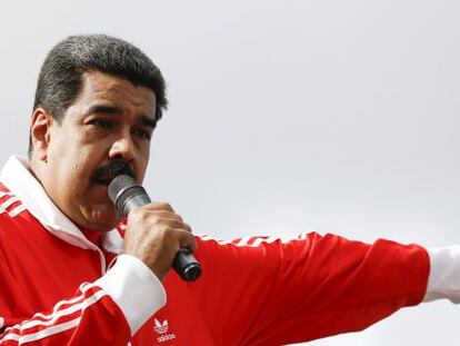 Venezuelan President Nicolás Maduro at a rally on December 15.