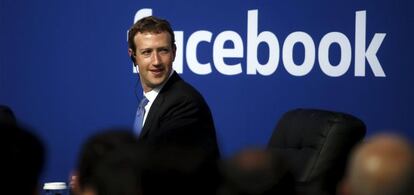 Mark Zuckerberg, consejero delegado de Facebook, en la sede de la compañía en Menlo Park, California.