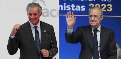 Los presidentes de Acciona y ACS, José Manuel Entrecanales y Florentino Pérez, respectivamente.