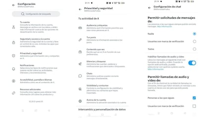 Evitar mensajes privados en X