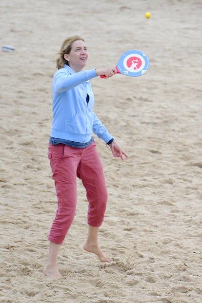 La infanta Cristina de Borbón durante unas vacaciones en Bidart, Francia.