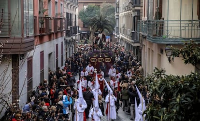 Procesión de Nuestro Padre Jesús del Amor, este domingo, en Madrid.