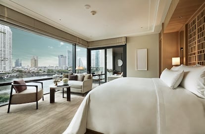 Una habitación del Capella Bangkok, elegido como el mejor hotel de 2024 en la lista The World’s Best Hotel.